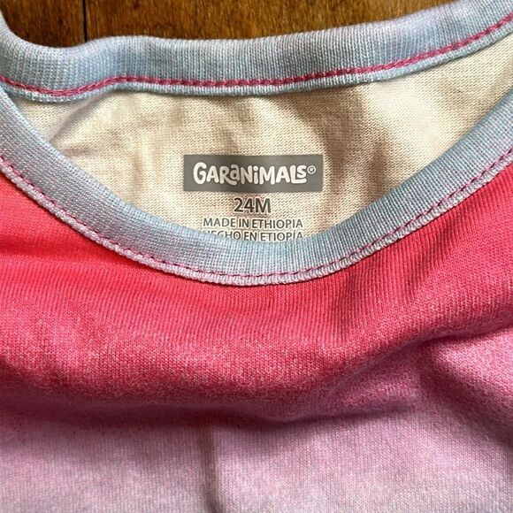 Garanimals shorts sleeve shirt size 24 months Rainbow ombre new cotton - Picture 2 of 4